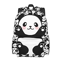 Panda Backpack Bookbag Laptop Backpacks Multipurpose Daypack for Boys Girls School Men Women Travel Hiking