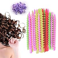 50 Pack Plastic Spiral Hair Perm Rod,Hairdressing Spiral Hair Perm Rod,Hair Styling Spiral Perm Rod,Spiral Curling Perm Rod for Women Girls