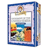 Outset Media Professor Noggin's Geography of The United States Trivia Card Game - an Educational Based Card Game for Kids - Trivia, True or False, and Multiple Choice - Ages 7+ - Contains 30 Cards