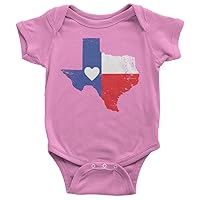 Threadrock Baby Texas State Flag With Heart Infant Bodysuit