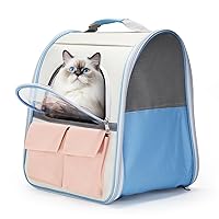 Cat Backpack Carrier,Large Pet Backpack Dog Carrier Backpack for Medium Small Dog Cat Puppy Kitten,Ventilated Mesh Cat Traveling Backpack for Hiking Camping,Hold up to 20LBS