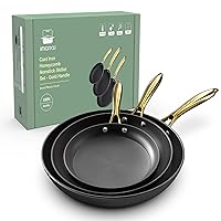 imarku Non Stick Frying Pans, Nonstick Cast Iron Skillets 3 Pcs - 8 Inch, 10 Inch and 12 Inch Nonstick Frying Pan Set, Professional Frying Pans Set, Nonstick Pan with Stay Cool Handle, Best Gifts