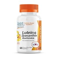 Doctor's BEST Lutein Gummies with Lutemax 2020, 60 Ct, Chewable Natural Eye Support Supplement, Marigold Lutein, Zeaxanthin, Eye Health & Macular Support, Non-GMO, Natural Fruit Pectin, Vegan
