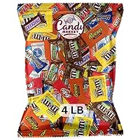 Golax Assorted Bulk Candy Mix -Skittles, Air Heads, Swedish Fish, Sour Patch Kids, Haribo, Starburst, Jolly Rancher - Individually Wrapped Candy - By Candy Market (2 LB)