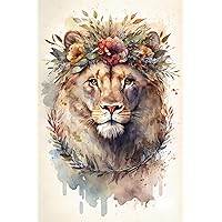 Classic Jigsaw 35 Piece Adult Puzzle Wooden Jigsaw Puzzle Wreath Cougar DIY Modern Wall Art Picture Modern Art Home Decor Creative Gift