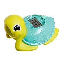Dreambaby Baby Bath & Room Thermometer - Floating Turtle Toy for Water Temperature Monitoring - Rubber Turtle Temperature Monitoring for Newborns, Infants, and Toddlers with Fahrenheit Display