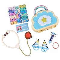 Bluey Cloud Bag Doctor's Set, Doctor Check Up Set, Toy Doctor's Playset with 7 Play Pieces
