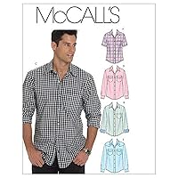McCall's Patterns M6044 Men's Shirts, Size XM (SML-MED-LRG)