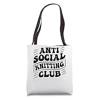 Anti Social Knitting Club - Funny Introvert Tote Bag