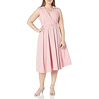 Stop Staring! Women's Nyla Plus Size Swing Dress, Pink, 18W