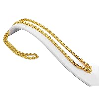Classic Chain 22k 23k 24k Thai Baht Gold Plated Necklace 25 Inch 5 mm Jewelry For Women Men's