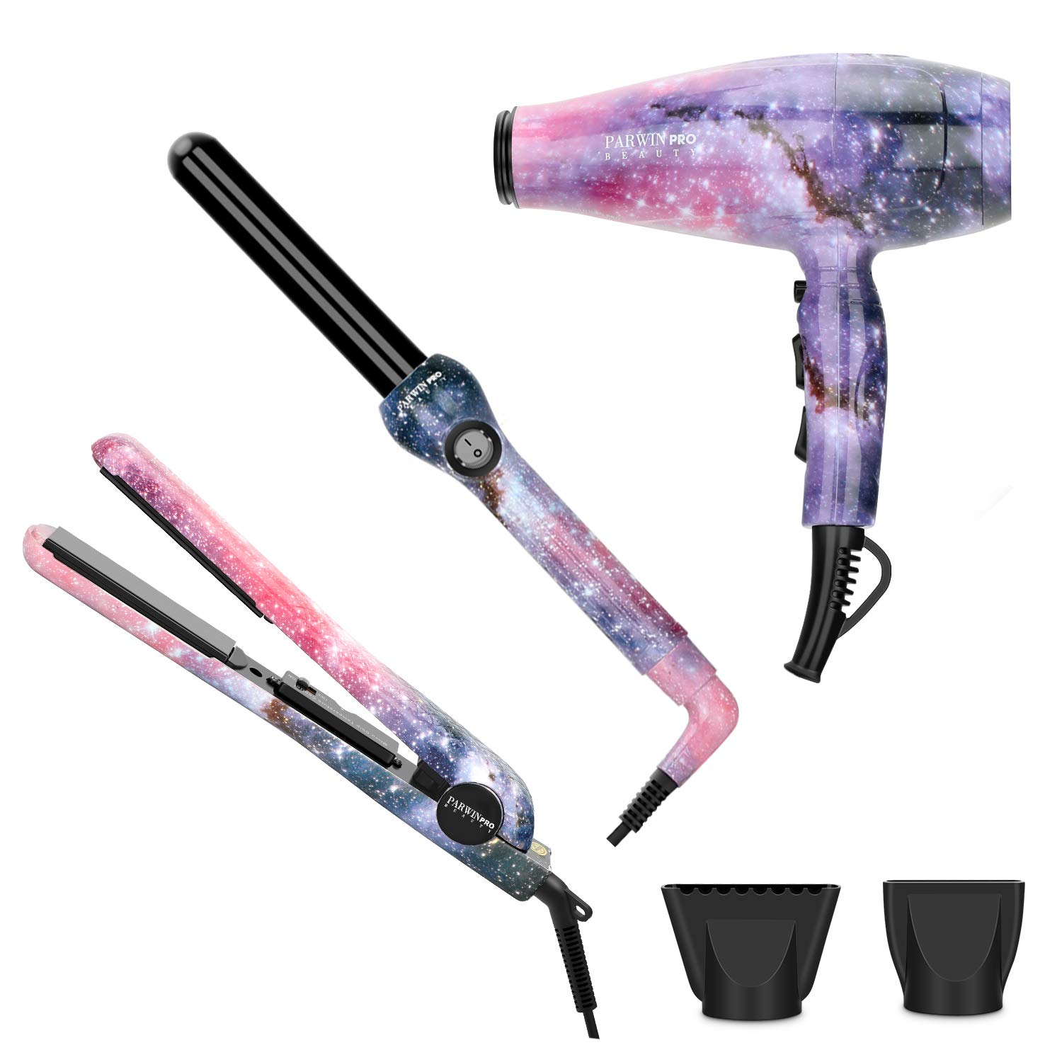 Mua PARWIN PRO BEAUTY Hair Styling Set - 1875w Professional Hair Dryer - 1  Inch Titanium Curling Iron- 1 Inch Anti-Static Hair Straightener- Negative  Ionic Technology - Pack of 3, for All