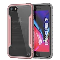 Punkcase iPhone 7 [Armor Stealth Series] Ultra Thin & Protective Military Grade Multilayer Cover W/Aluminum Frame [Clear Back] Ultimate Drop Protection for Your iPhone 7 (4.7