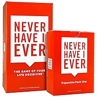 Never Have I Ever Party Card Game Bundle, Classic Edition, Expansion Pack One, Ages 17 and Above