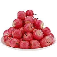 30pcs Mini Artificial Pink Apple Decoration Fake Fruit Home Party Kitchen Food Toy Display - 3.5 cm