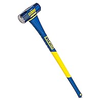 Estwing 6-Pound Hard Face Sledge Hammer for Demolition/Stake Driving, 50-55 HRC, 36-Inch Fiberglass Handle, Overstrike Protection, Textured Grip