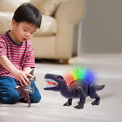Windy City Novelties Light-up Walking Dinosaur Toy with Sound - Perfect for Boys & Girls Ages 2-8