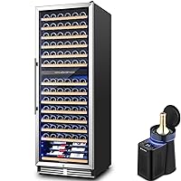 AAOBOSI 24 Inch Wine Cooler Dual Zone, 154 Bottles Wine Refrigerator & Wine Chiller Electric