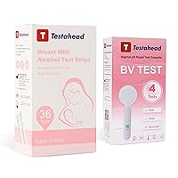 Vaginal pH Test Strips 4pcs, Breastmilk Alcohol Test Strips 36pcs