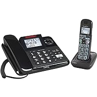 Clarity E814CC Amplified Corded/Cordless Combo with Answering Machine- Bundles, Dual-SIM and Dual keypad