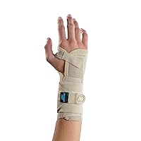 DonJoy Advantage DA161WB01-TAN-XS/S-R Stabilizing Elastic Wrist Brace for Carpal Tunnel, Sprains, Strains, Tendonitis, Instabilities, Palm Stay