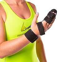 Two Finger Immobilizer - Hand and Buddy Splint Cast for Broken Joints, Mallet or Trigger Finger Extension, Sprains and Contractures to Straighten Middle, Index and Pinky Knuckles (M)