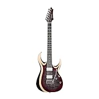 7 String Solid-Body Electric Guitar, Right, Lava Burst (X700DUALITYII-LVB)