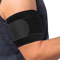 supregear Tendonitis and Tricep Compression Brace, Bicep Tricep Compression Sleeve Wrap for Pain Relief and Muscle Strains Upper Arm Compression Support (Black, S/M)