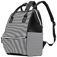 Diaper Bag Black White Stripe Care Bag Nappy Changing Bag