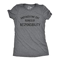 Crazy Dog Mens Another Fine Day Ruined by Responsibility T Shirt Funny Adulting Tee