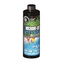 MICROBE-LIFT NITEH04 Nite-Out II Aquarium and Fish Tank Cleaner for Rapid Ammonia and Nitrite Reduction, Freshwater and Saltwater, 4 Ounces