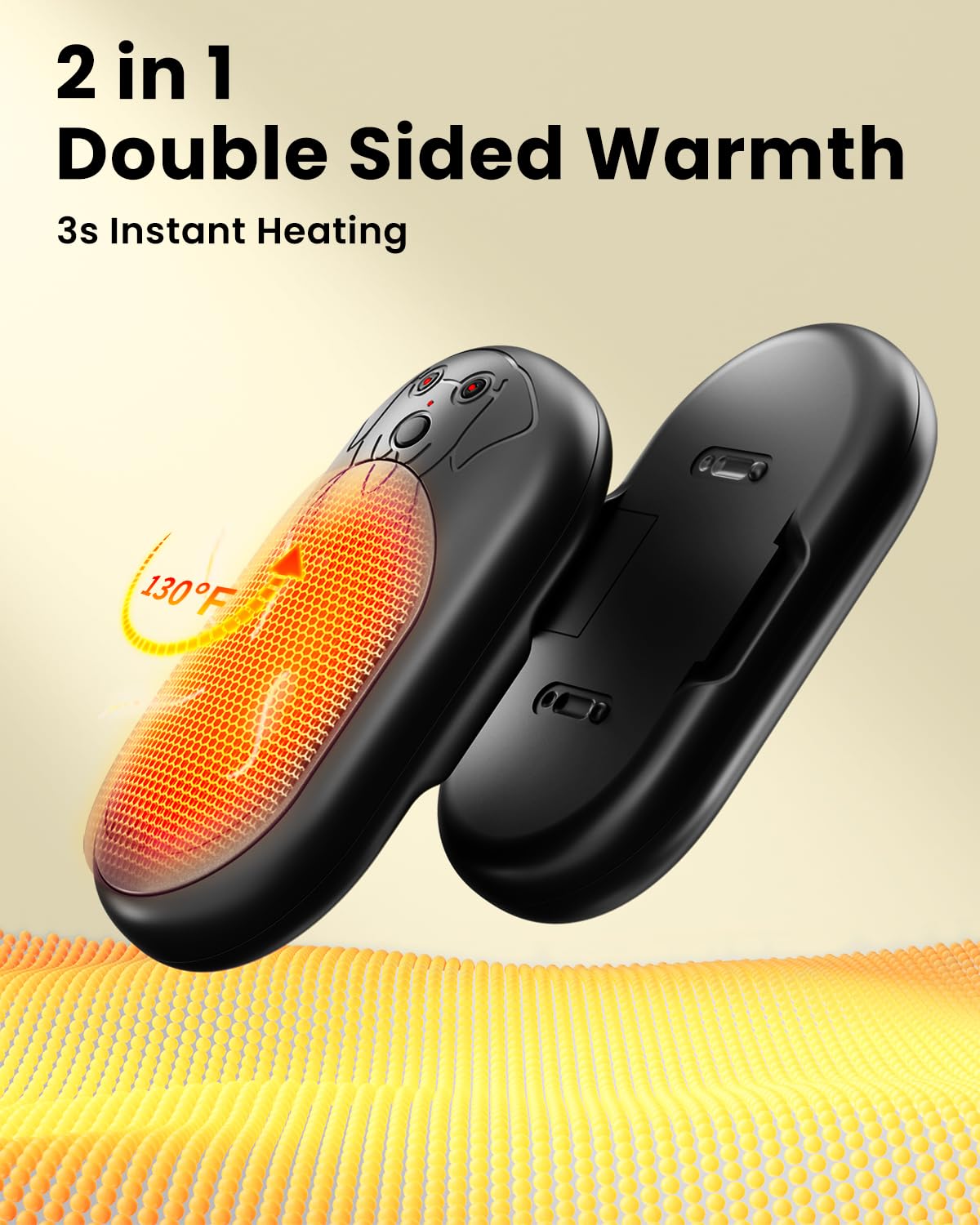 Electric Hand Warmers Rechargeable 2 Pack 3000Mah*2, Portable Heater Battery Powered, Men Women Gifts for Chrismas, Outdoor Camping, Hunting