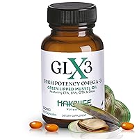 GLX3 Premium Extra Strength Omega 3 Joint Supplement | New Zealand Green Lipped Mussel Oil - Long-Lasting Comfort, Flexibility, Muscle Recovery - ETA EPA DHA Omega 3 Supplement Capsules by Haka Life