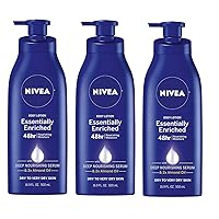 NIVEA Essentially Enriched Body Lotion, 16.9 Fl Oz (Pack of 3) - Packaging May Vary
