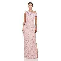 JS Collections Women's Elodie Neck Drape Gown