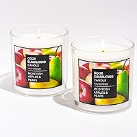 Lulu Candles | McIntosh Apples & Pears | Odor Eliminating Jar Candle | Eliminates Smoke, Pet & Cooking Odors | 9 Oz. (2-Pack) | Soy Blend Premium Candle