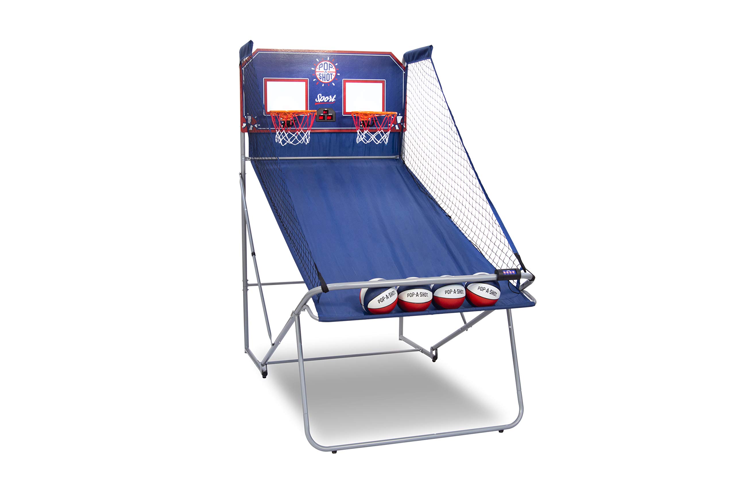Pop-A-Shot - Dual Shot Sport | Arcade Basketball Fun at Home | Paddle Scoring | 10 Game Modes | 4 Balls | Foldable Storage | for Kids Ages 6-106