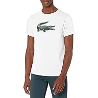 Lacoste Contemporary Collection's Men's Short Sleever Regular-fit Ultra Dry Croc Graphic Tee Shirt