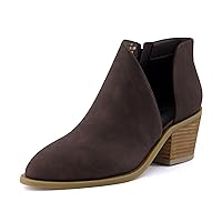 CUSHIONAIRE Women's Edith cut out ankle bootie +Memory Foam, Wide Widths Available