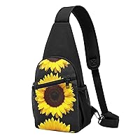 BREAUX White Dog And Flowers Crossbody Chest Bag, Casual Backpack, Small Satchel, Multi-Functional Travel Hiking Backpacks
