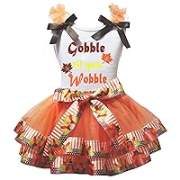Petitebella Gobble Til You Wobble Leaf Petal Skirt Outfit Nb-8y