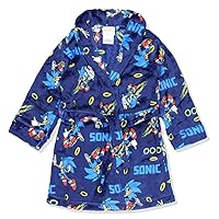 Sonic The Hedgehog Boys' Sonic Knuckles And Tails Kids Fleece Pajama Robe