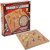 Rhode Island Novelty 10 Inch Wooden Snakes and Ladders, One per Order