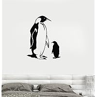 Large Vinyl Decal Penguins Animals Zoo Kids Baby Room Stickers Mural (ig114) Dark Green