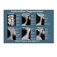 Spinal Degeneration Level Chart Demonstration Chart Spinal Subluxation Art Poster (1) Canvas Poster Wall Art Decor Print Picture Paintings for Living Room Bedroom Decoration Unframe-style 12x08inch(30