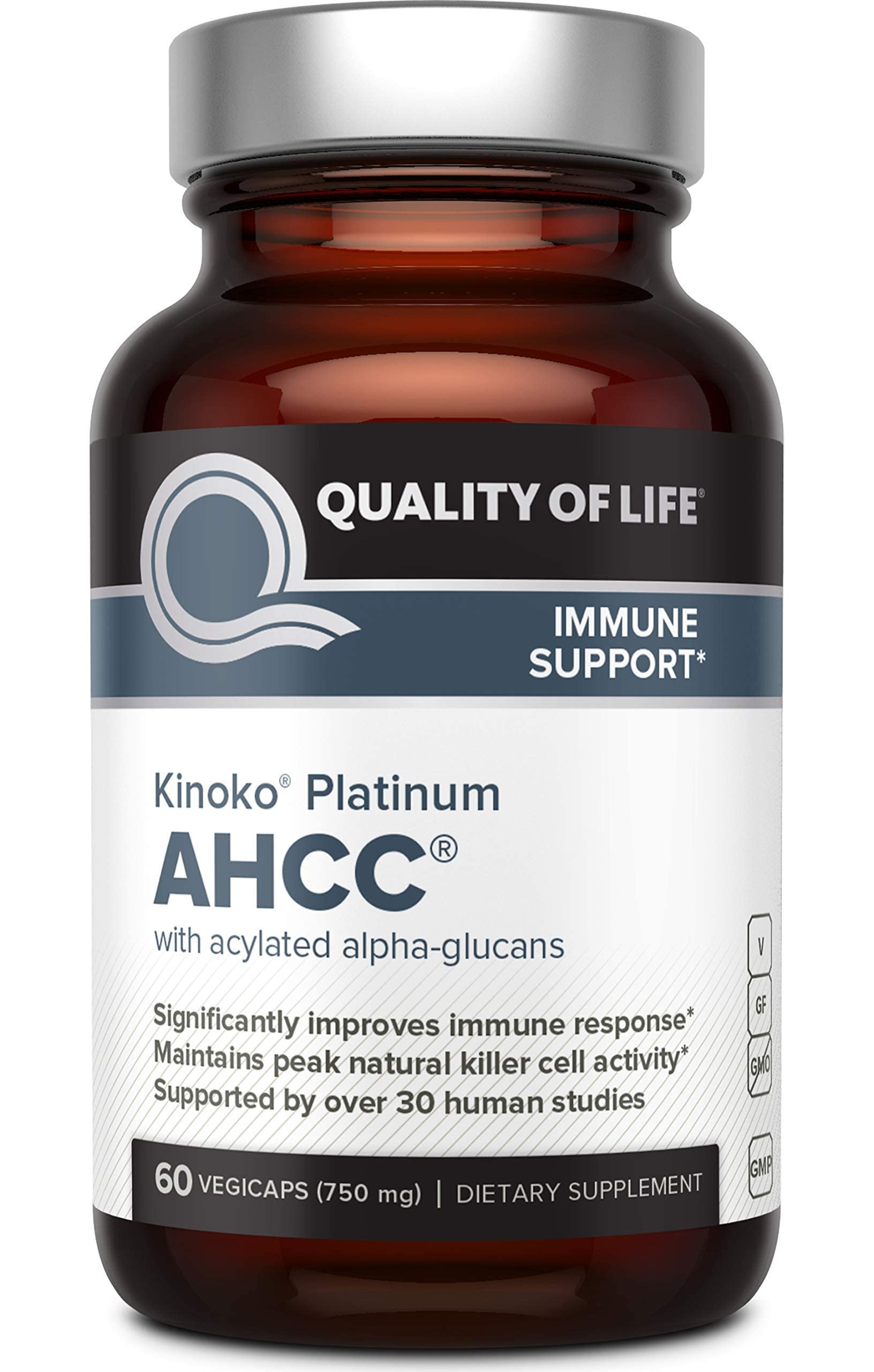 Quality of Life Immune Bundle - Fight Both with Kinoko Platinum AHCC Mushroom Extract and Microactive Curcumin SR