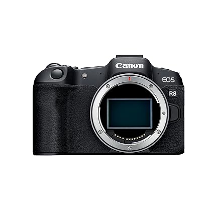 Canon EOS R8 Full-Frame Mirrorless Camera (Body Only), RF Mount, 24.2 MP, 4K Video, DIGIC X Image Processor, Subject Detection & Tracking, Compact, Lightweight, Smartphone Connection, Content Creator