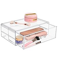 Sorbus Stackable Acrylic Drawers - 1 Clear Storage Drawers for Organizing Make up Palettes, Nail Hair Accessories, Cosmetics & Beauty Supplies - 11.75