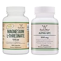 Magnesium L-Threonate (Magtein) and Alpha GPC Bundle - Two Essential Nutrients (Choline and Magnesium) for Cognitive Function Support