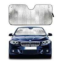 1 PC Front Windshield Sun Shade, 57 x 27.5 Inch Thicken 5-Layer UV Reflector Block Heat Auto Front Window Sunshade Visor Shield Cover and Keep Your Vehicle Cool (Silver)